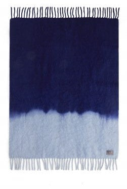 Stackelbergs Kid Mohair Blanket - Dipped died Blue and Mazarine