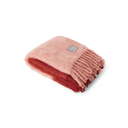 Stackelbergs Kid Mohair Blanket - Dipped died Antique Rose and Brick