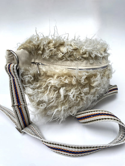 Faux Curly Sheep Fur Crossbody/Fanny Pack - Large