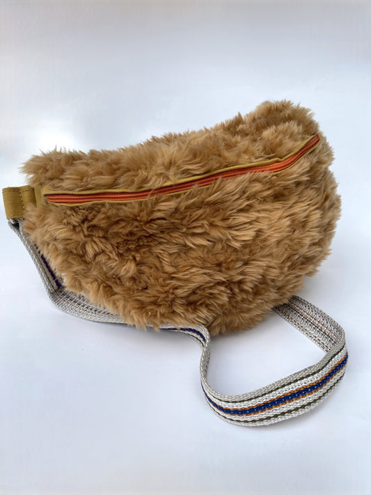 Faux Fur, Carmel Brown Crossbody/Fanny Pack