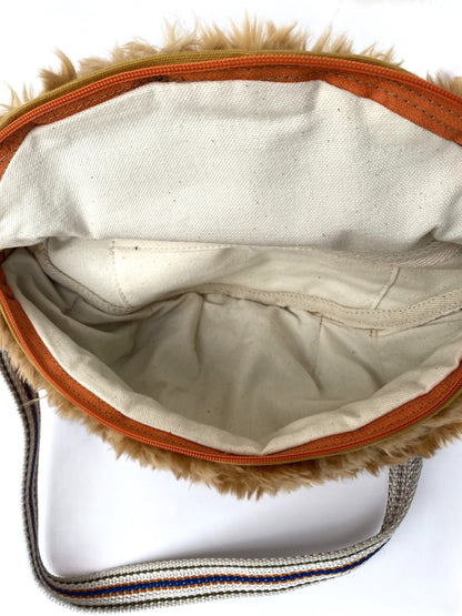 Faux Fur, Carmel Brown Crossbody/Fanny Pack