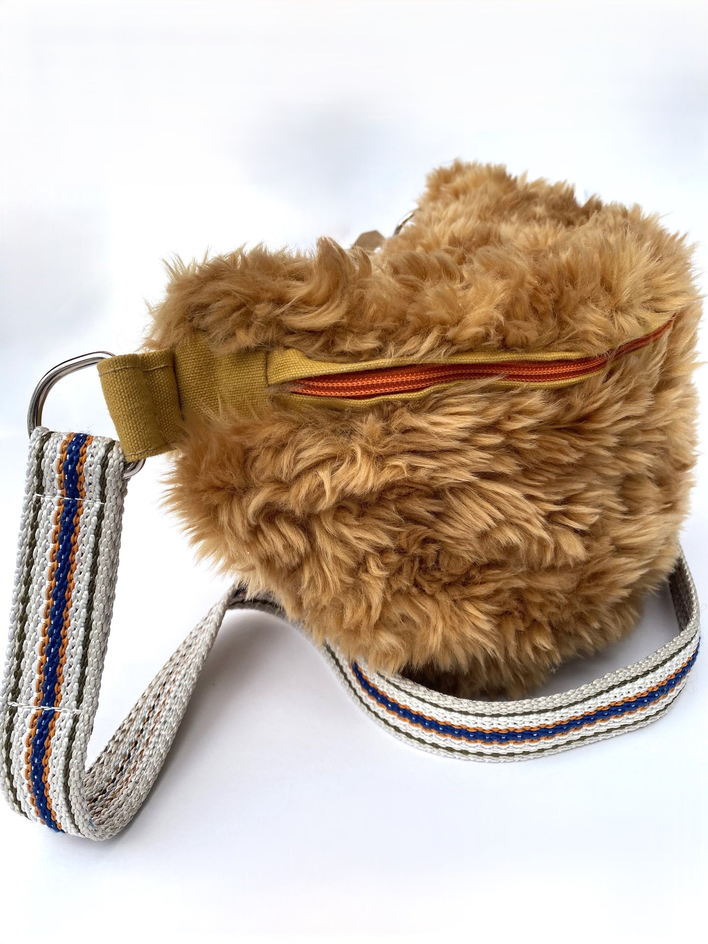 Faux Fur, Carmel Brown Crossbody/Fanny Pack