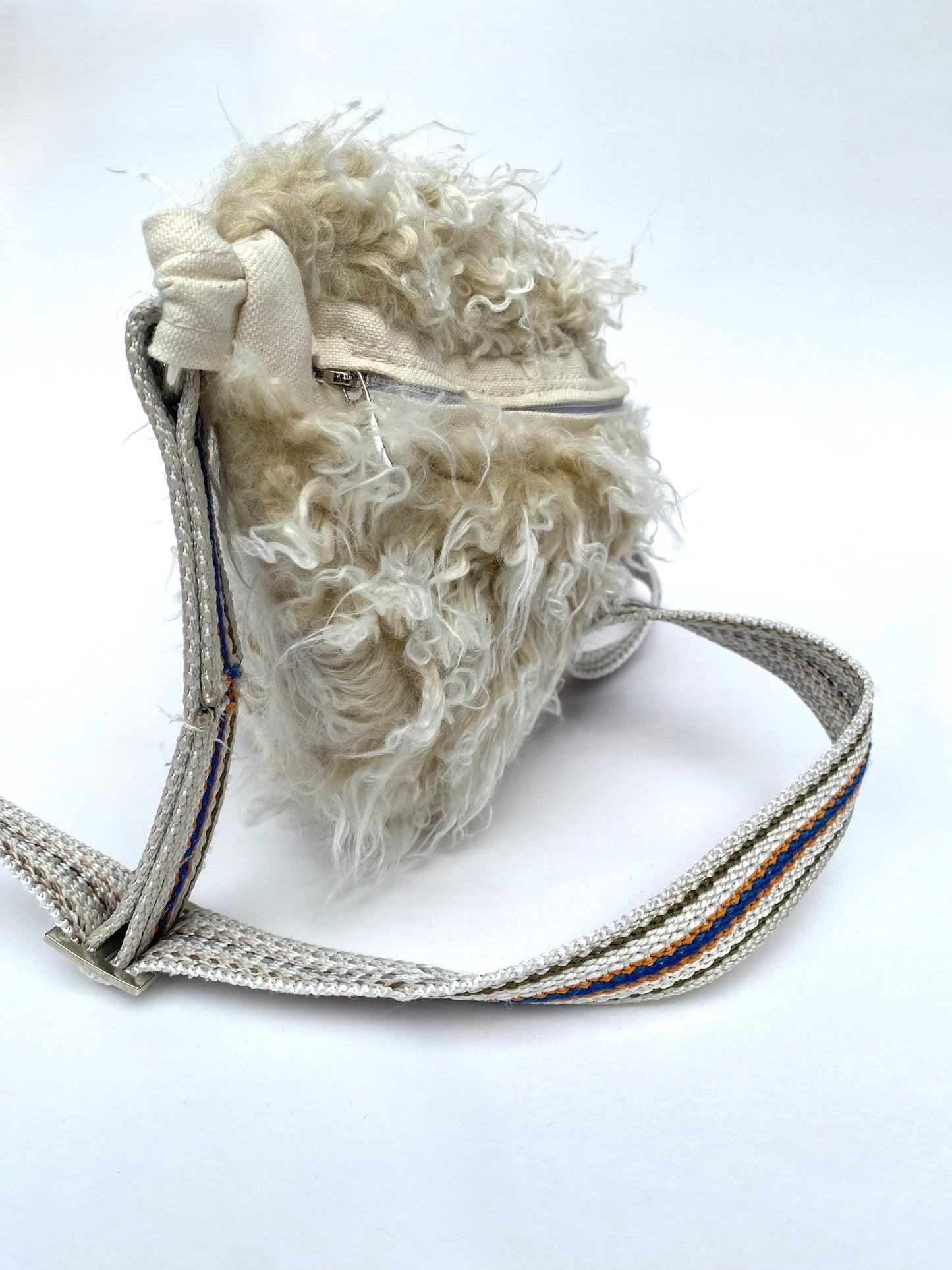 Faux Curly Sheep Fur Crossbody/Fanny Pack- Small